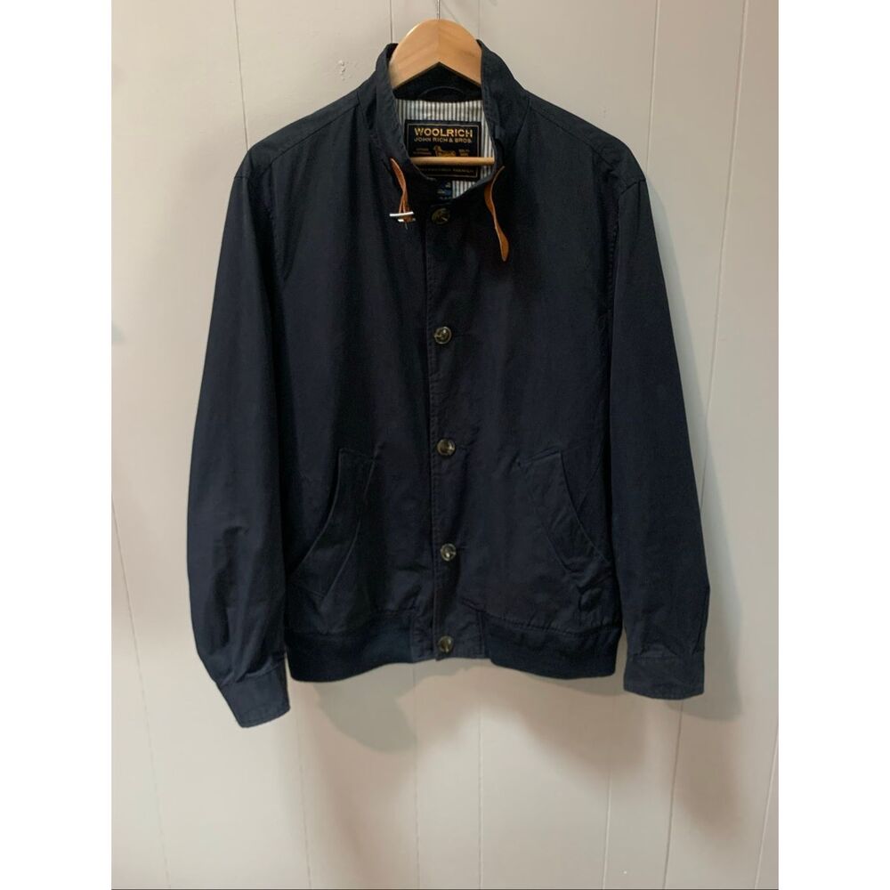 Woolrich John Rich & Bros Mens Bomber Jacket Collar Buckle XL